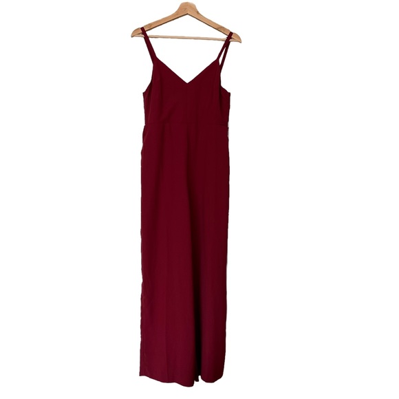 Madewell Thistle Cami Wide Leg Jumpsuit Red Size 4 Holiday Party Look - Picture 5 of 10